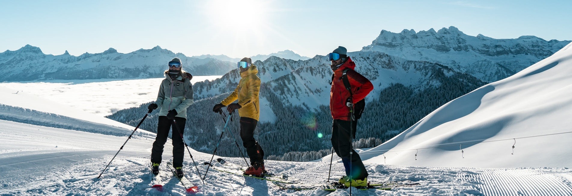 Skieurs sur le domaine de Châtel©L Meyer