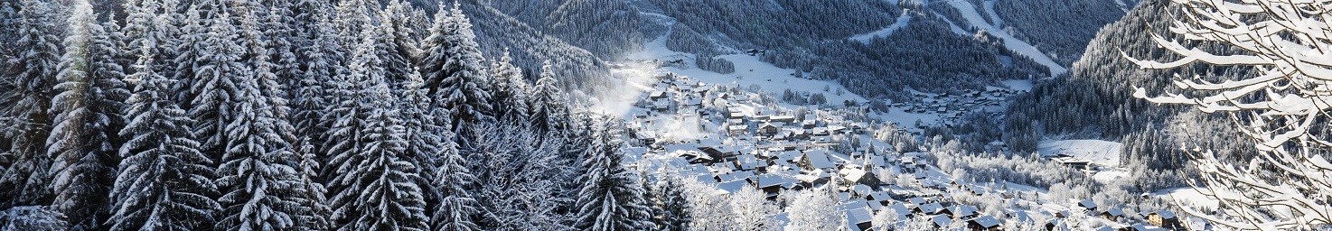 Winter view of Châtel France
