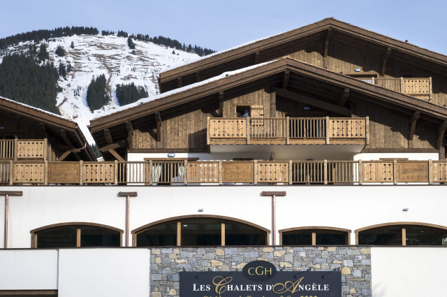 The Chalets d'Angèle CGH residence in Châtel at winter