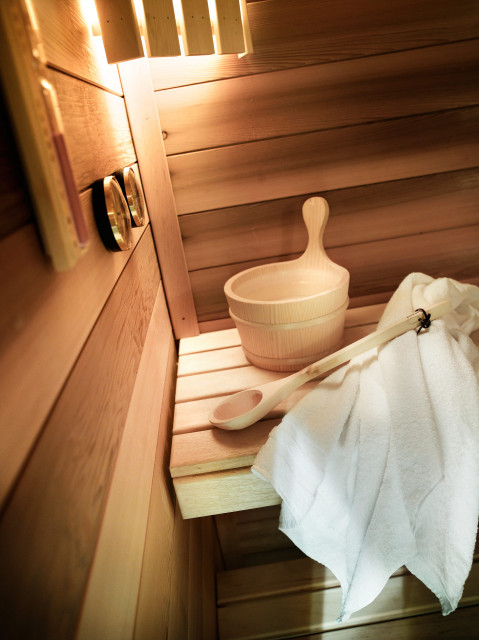 Sauna of the Chalets d'Angèle CGH residence with Chatel Reservation
