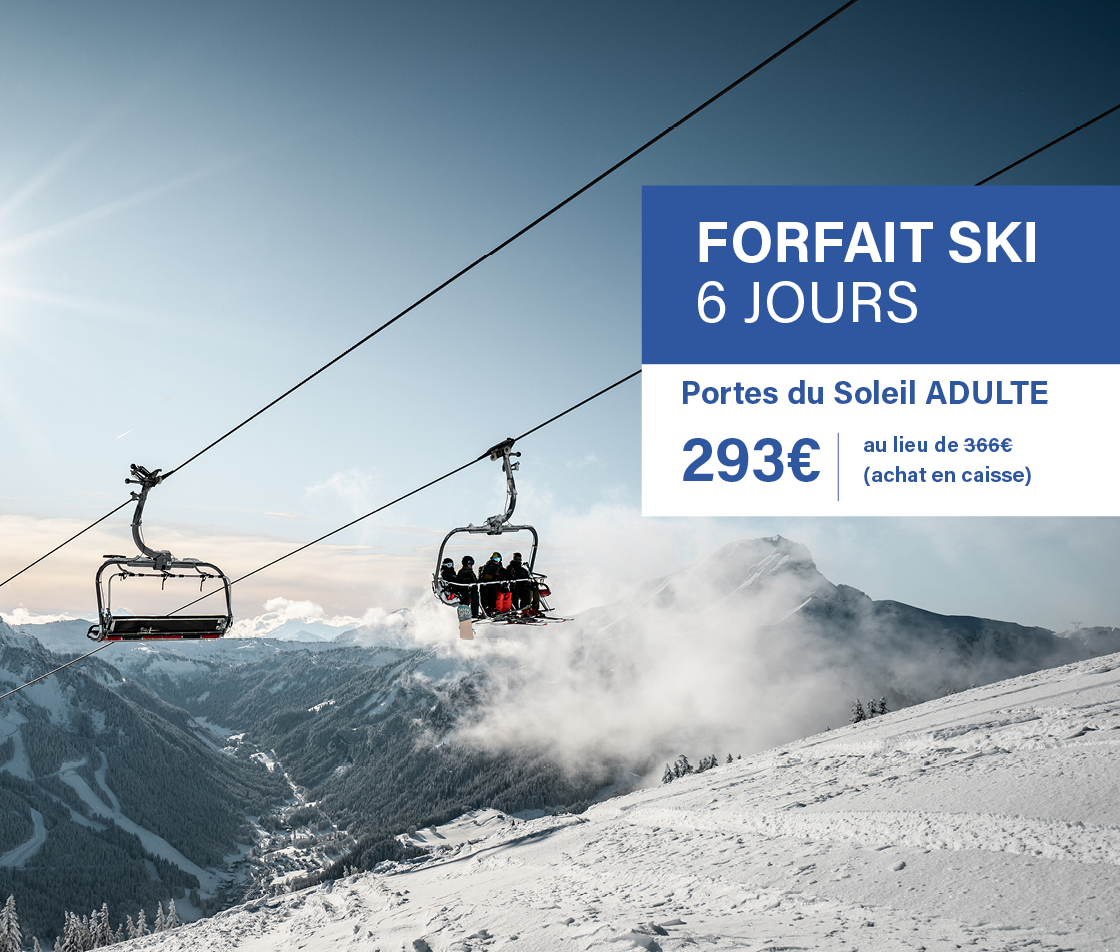 15% de réduction sur les forfaits ski Portes du Soleil
