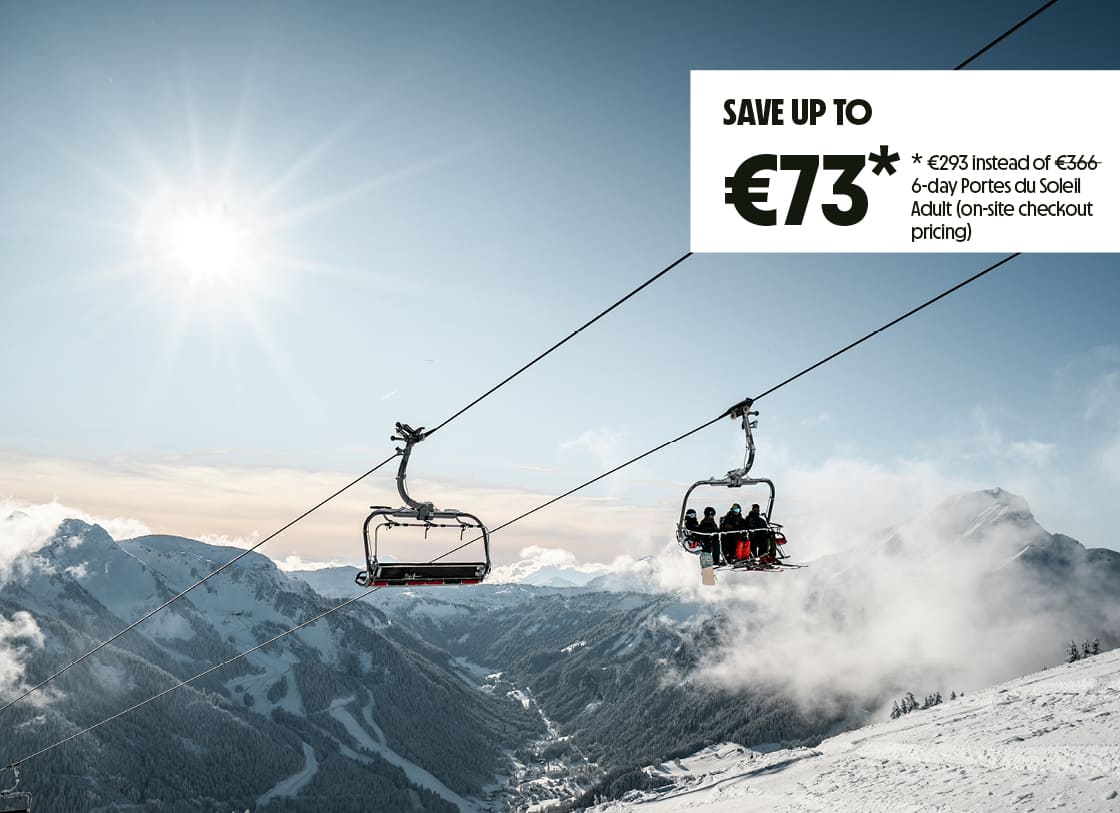 15% OFF your ski passes with Châtel Réservation