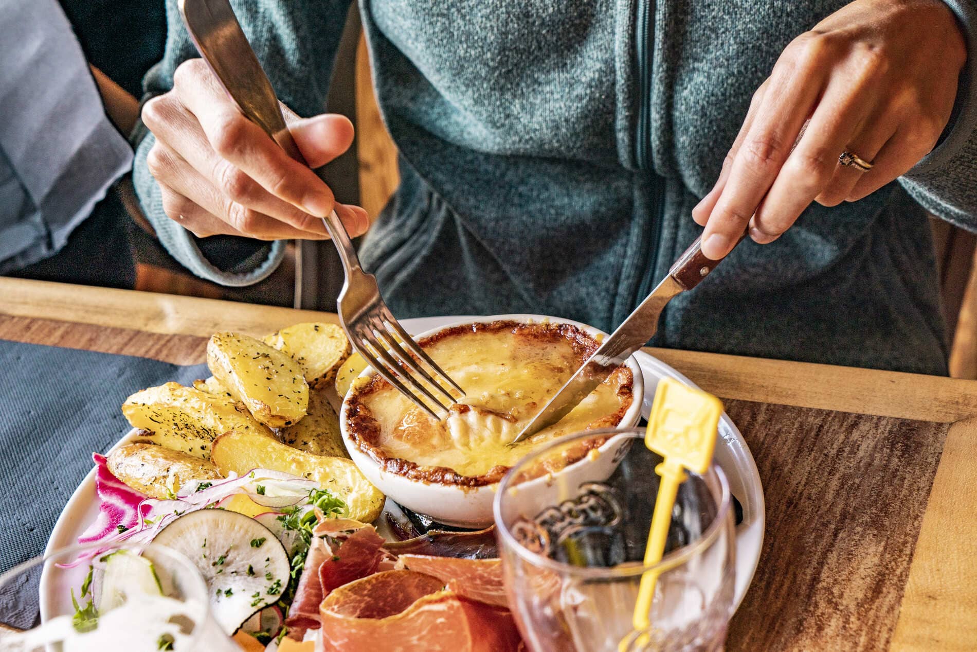 Try Berthoud, a local dish made with Abondance cheese