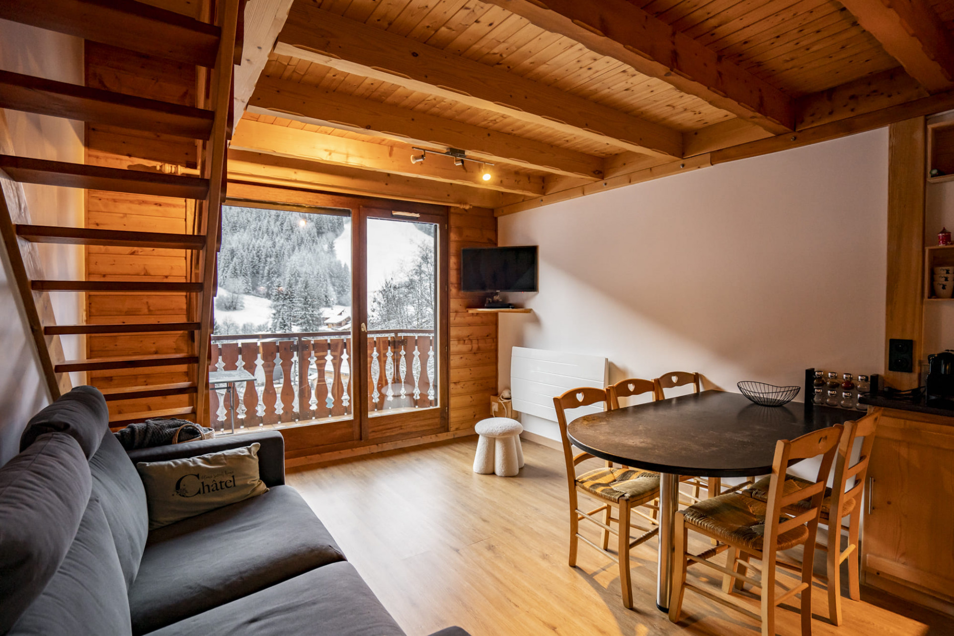 Apartment 16 in residence Perthuis, Living room, Châtel Portes du Soleil