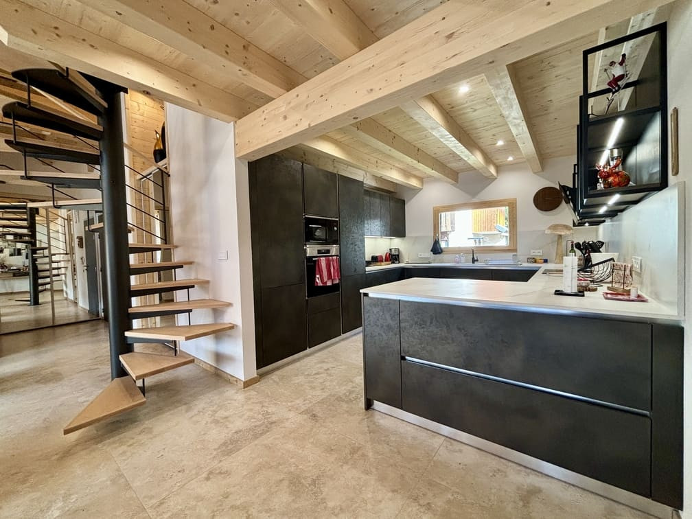 Apartment 301, Residence Le Panorama, Chatel, Kitchen, Haute Savoie