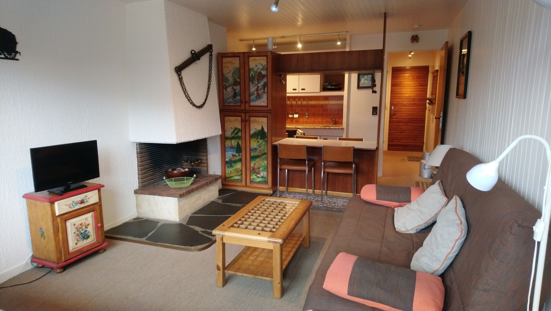 Apartment 504 Residence Les Rhododendrons, Living room, Châtel Portes du Soleil