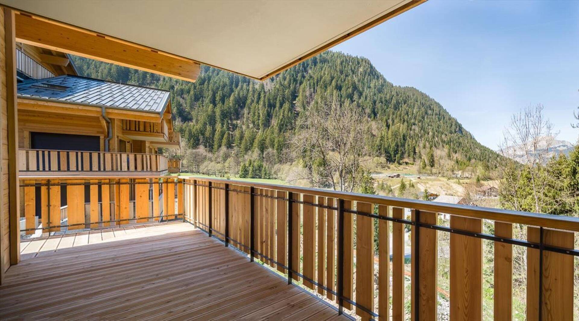 Apartment in Châtel residence 4 Elements, Balcony view, Mountains