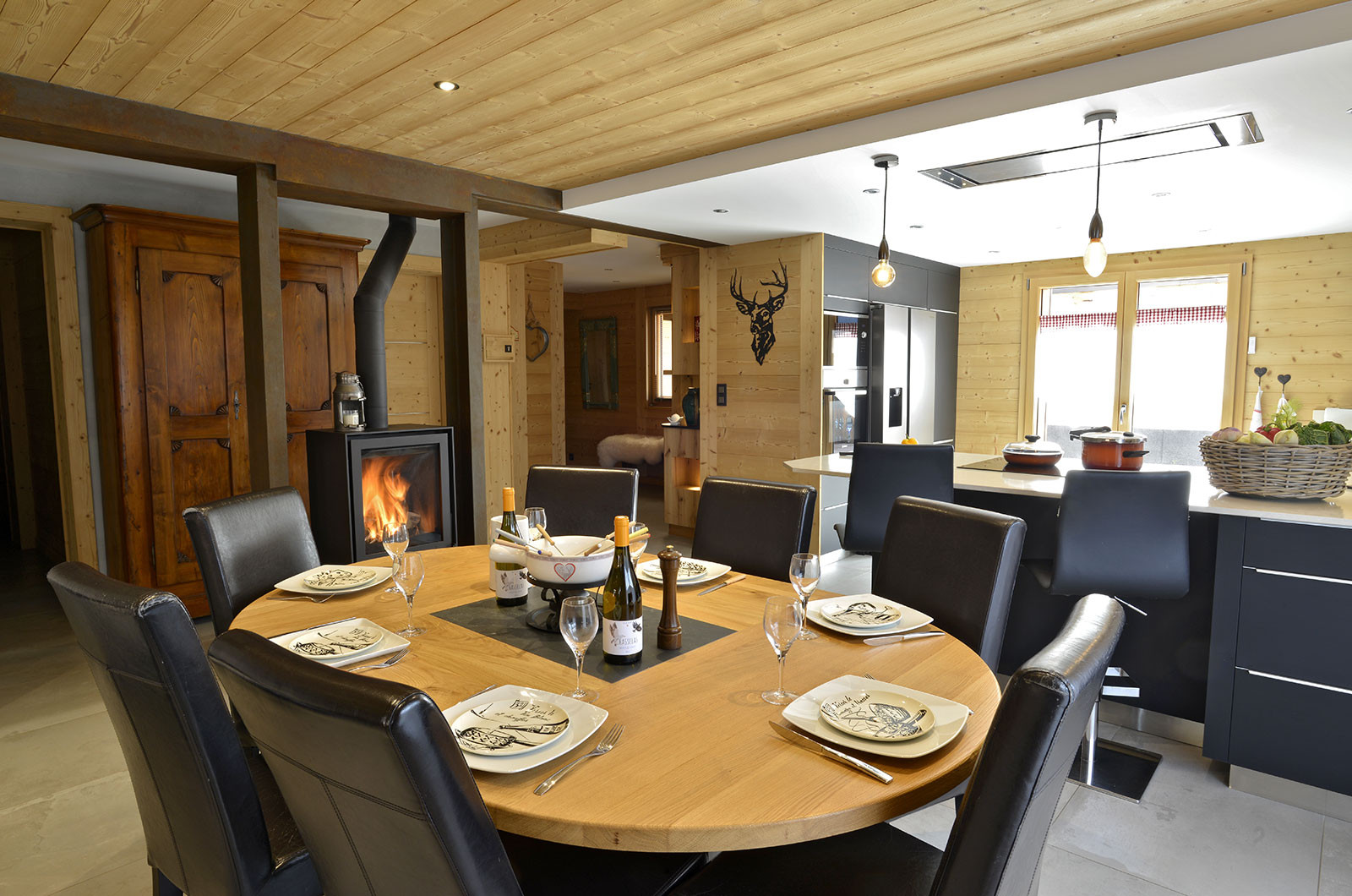 Apartment 8 people, petitflo, living room, châtel mountain