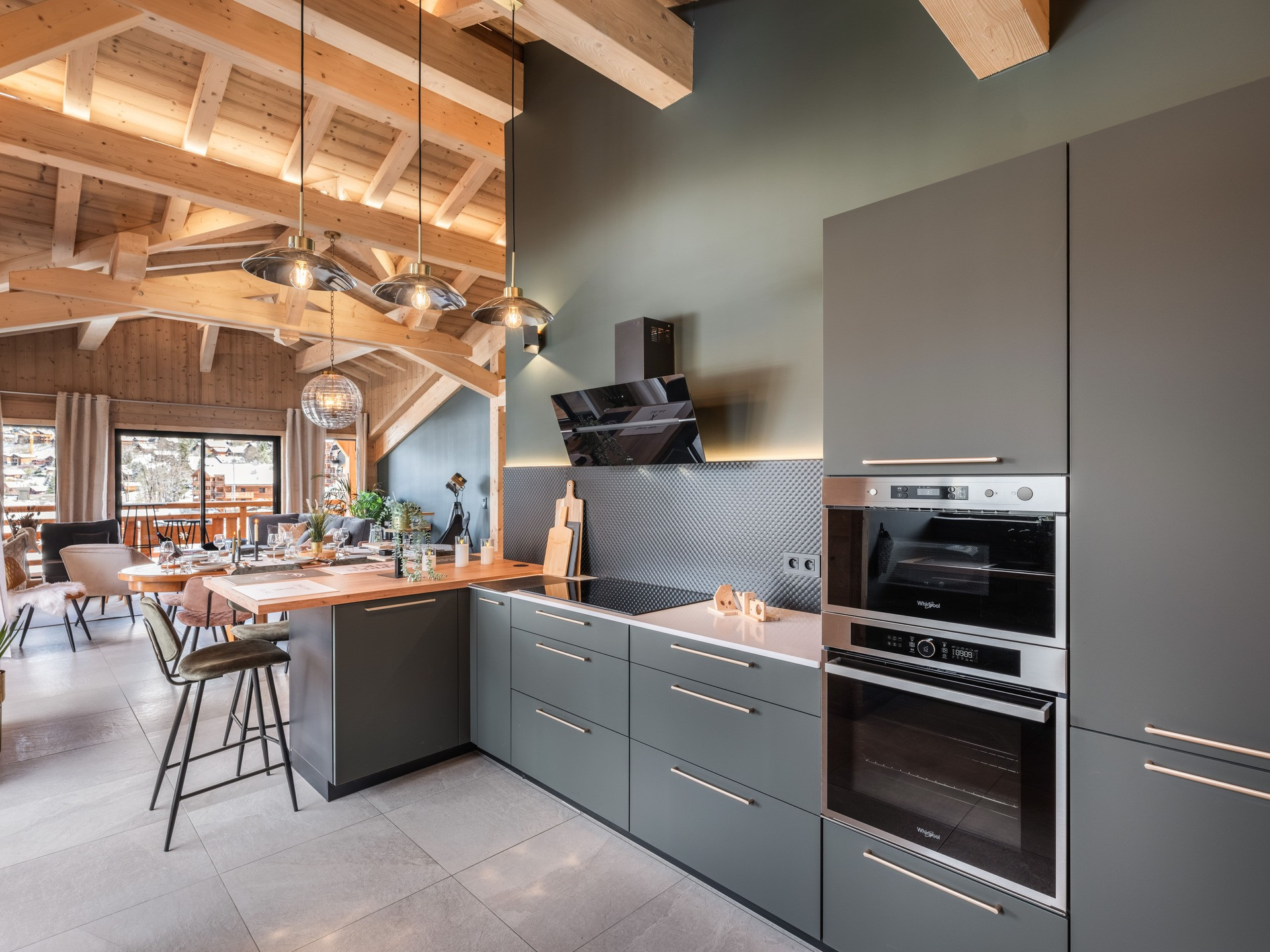 Apartment Attique, Residence Lioutane, Kitchen, Haute Savoie 74390