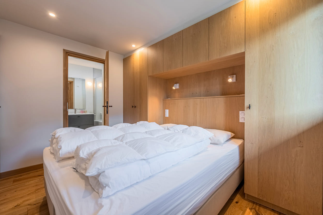 Apartment Caribou 4, Bedroom 2 single beds, Chatel Rental 74