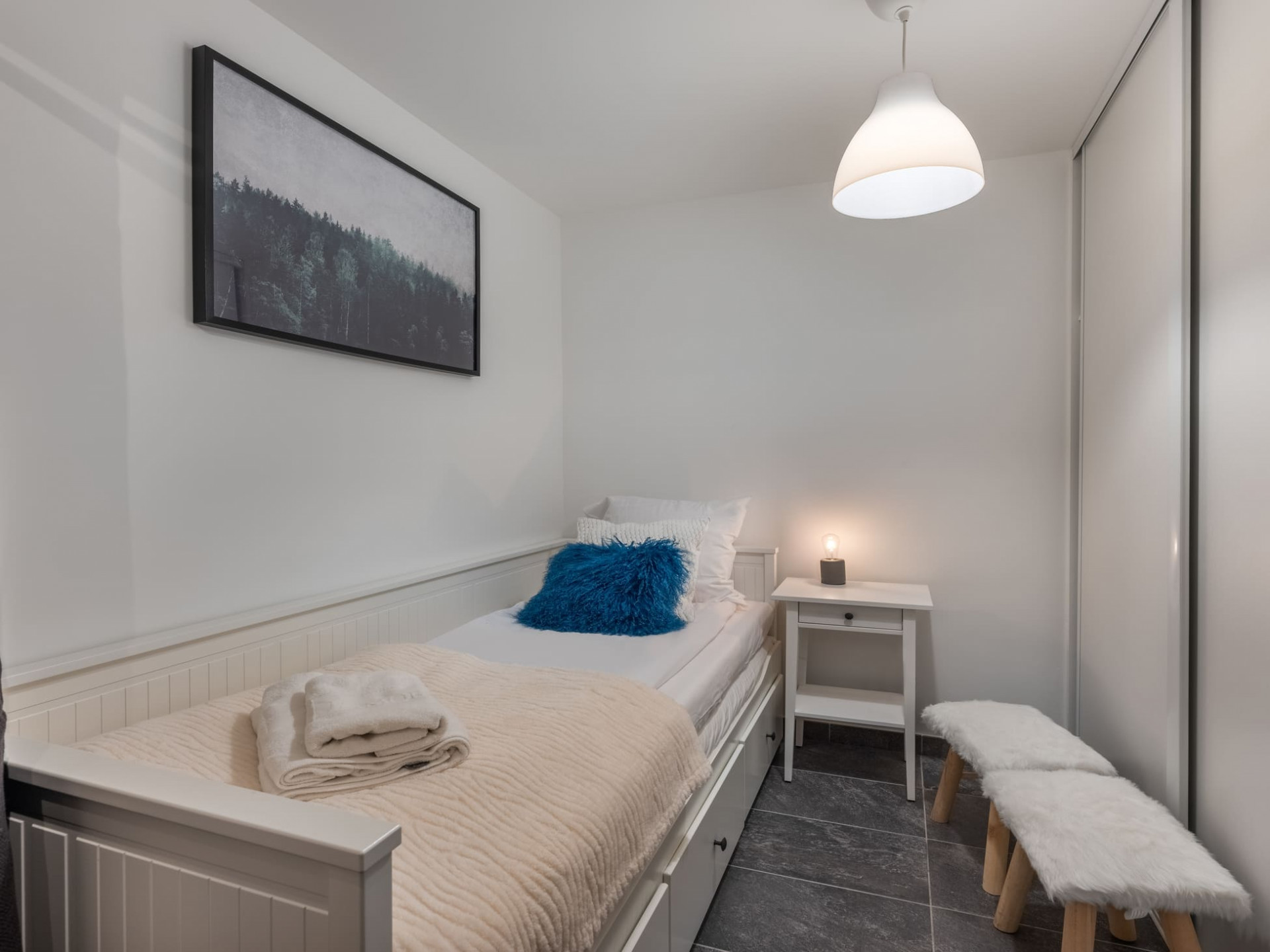Apartment n° 202 A in Residence Chalet des Freinets, Entrance with 1 folding sofa bed, Châtel