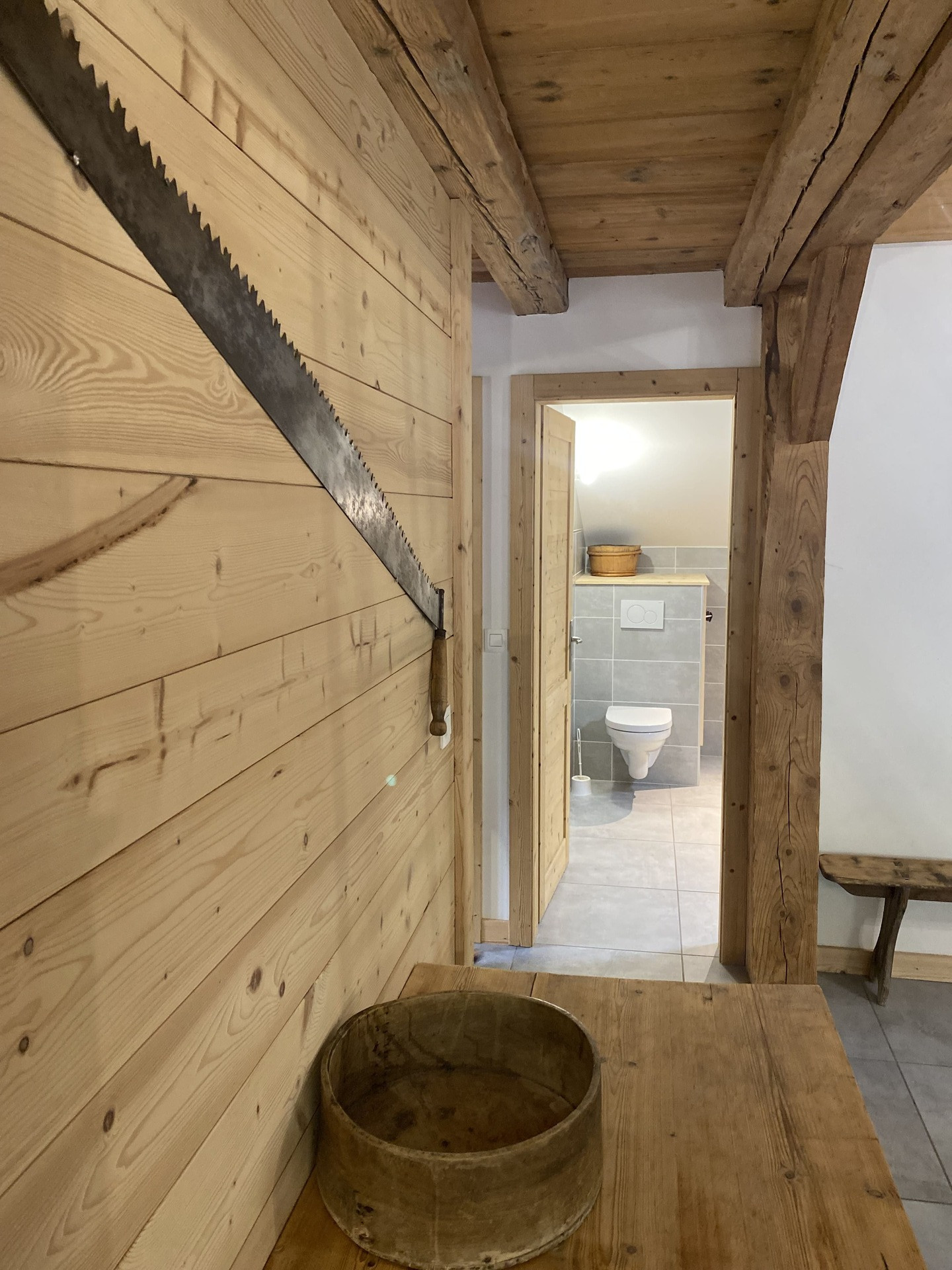 Appartement dans chalet la clairière, toilette, Châtel Les Portes du Soleil