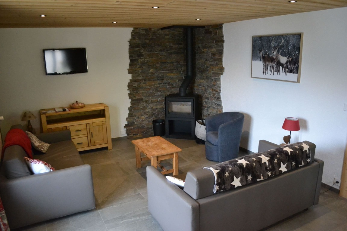 Apartment in the Pensée des Alpes chalet, living room, Châtel Vallée d'Abondance