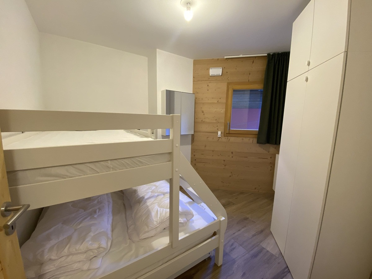 Apartment rental La Crémaillère 101 in Chatel, single bunk bed and a double bed