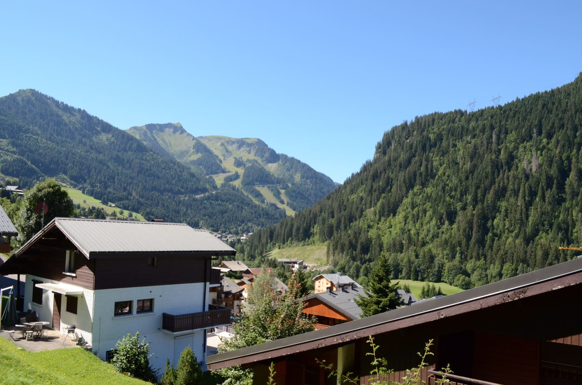 Apartment Les Montagnys 12, summer view of Châtel, Châtel Tourism