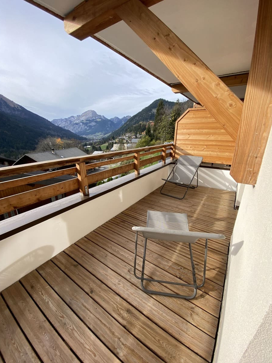 Apartment rental Les Perles de Savoie A203, Châtel, balcony Apartment rental Les Perles de Savoie A203, Châtel, balcony