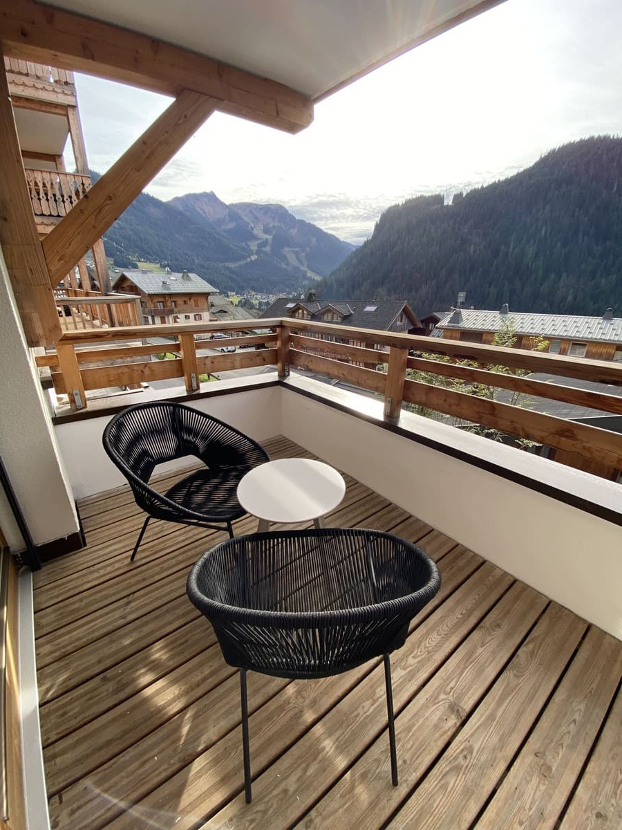 Apartment rental Les Perles de Savoie A203, Châtel, balcony with mountain view Apartment rental Les Perles de Savoie A203, Châtel, balcony with mountain view