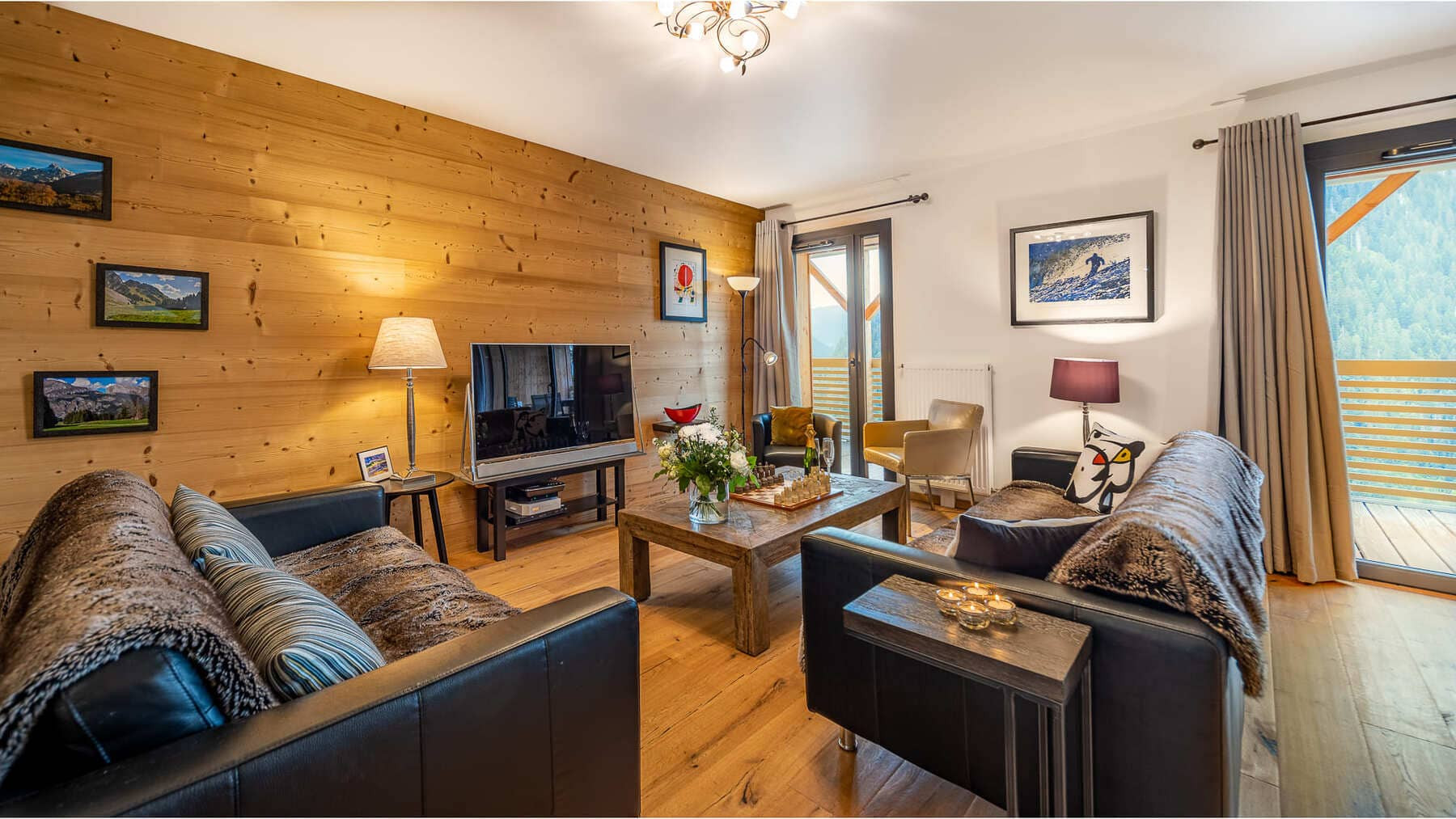 Apartment n°12 in Châtel residence 360 village center, Living room, Portes du Soleil