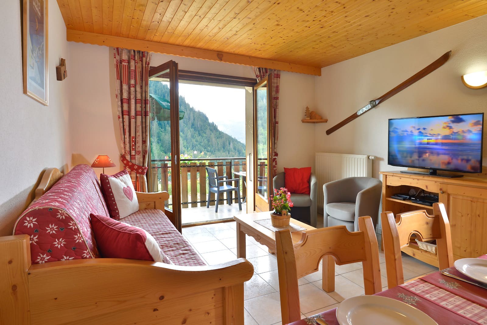 Apartment n°3 in residence The Blanchot, Living room, Châtel Haute-Savoie