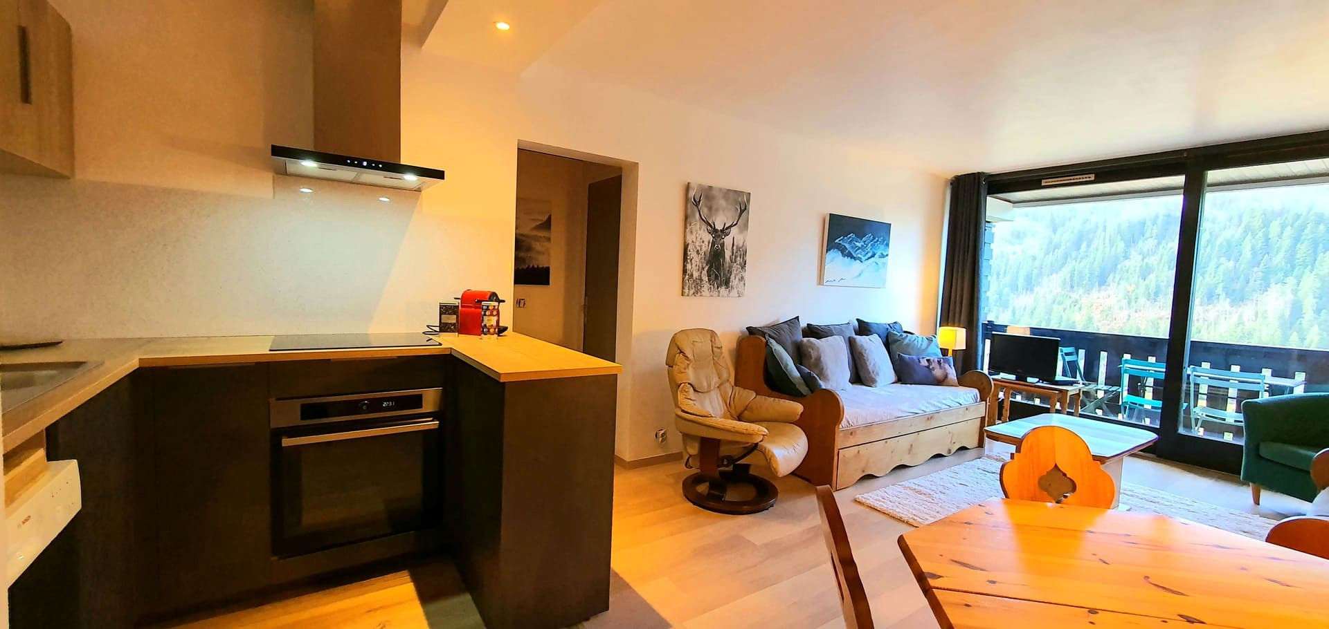 Apartment Soli 10, Kitchen with living room, Châtel Ski slope