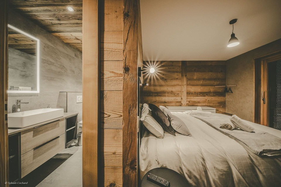 Chalet Bovard, Chalet Spencer, bedroom with bathroom, Châtel Vallée d'Abondance