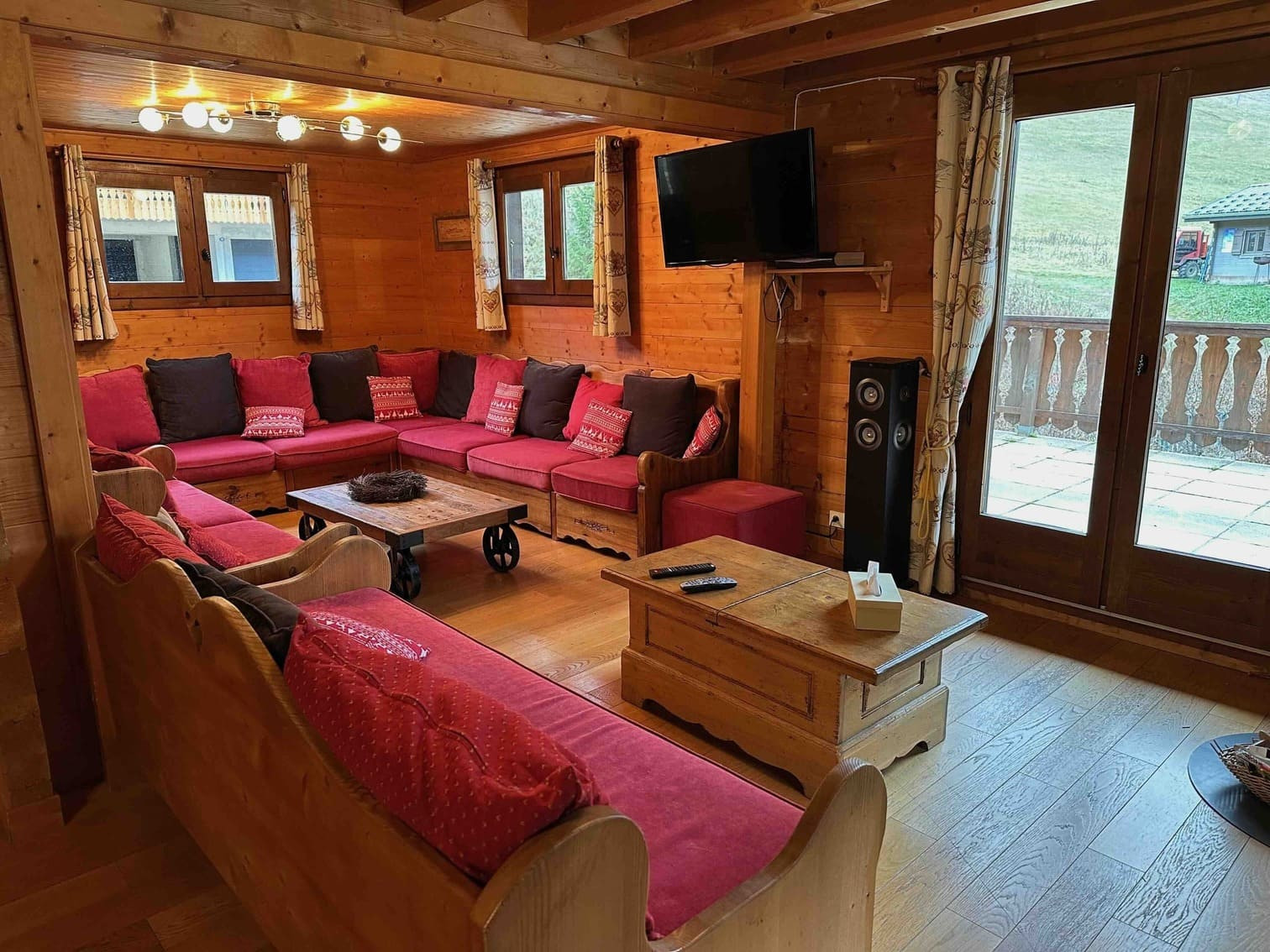 Chalet Braconnier, Grand salon, Châtel Location ski