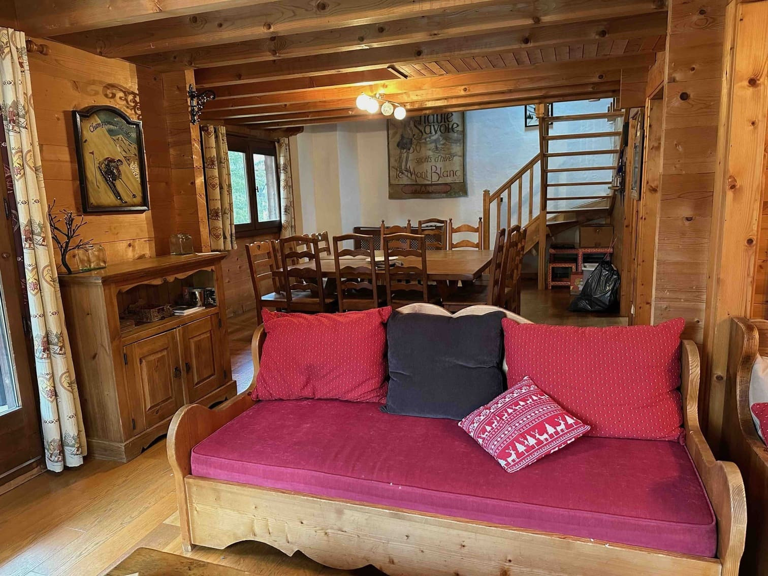 Chalet Braconnier, Grand salon, Châtel Location Vacances