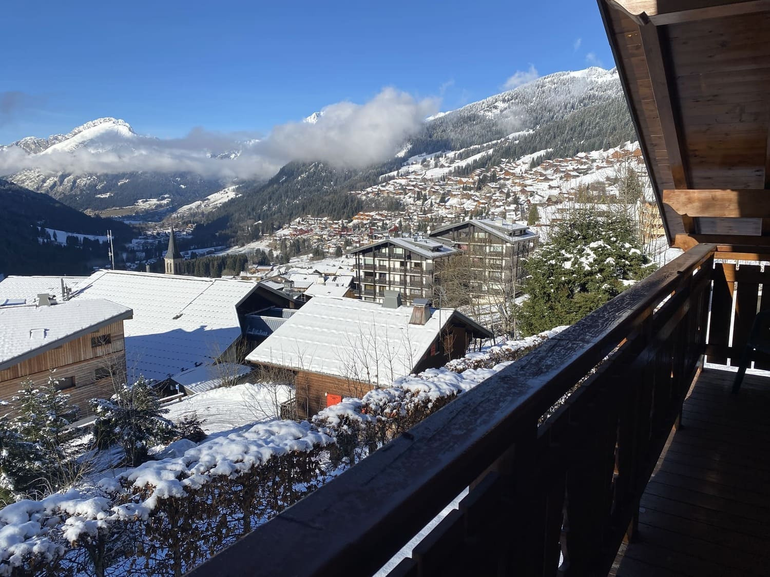 Chalet Castor, View from the balcony, Châtel