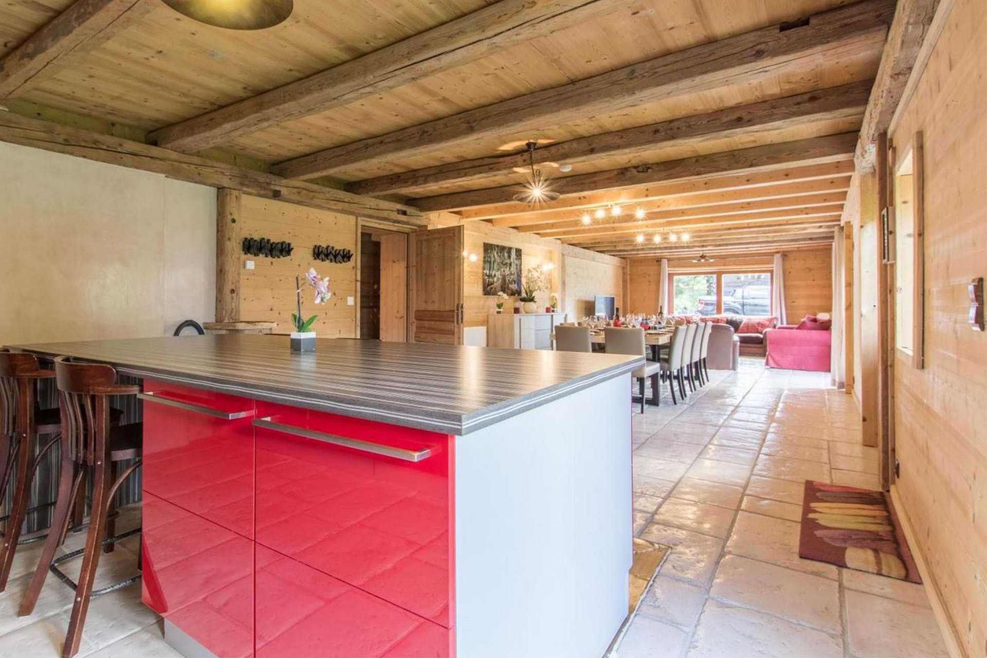 Chalet CREUX DU NANT, Kitchen ans living room, Châtel Ski area