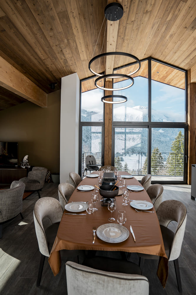 Chalet du Saix E, Châtel, Living-dining room, Chairlift 74