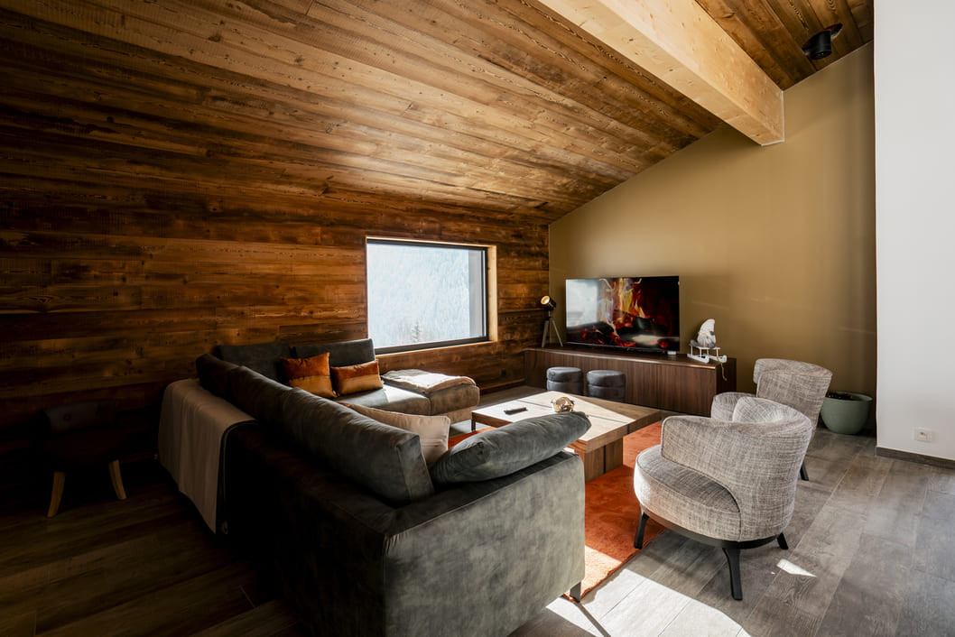 Chalet du Saix E, Châtel, Living-room, Ski holidays