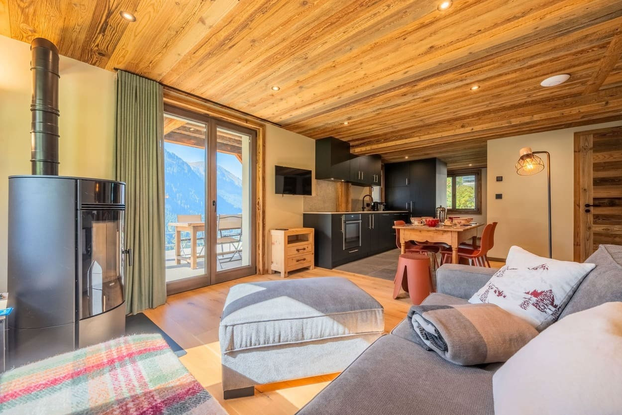 Chalet Etèla, living room, Châtel: Skiing, Snow, Sun