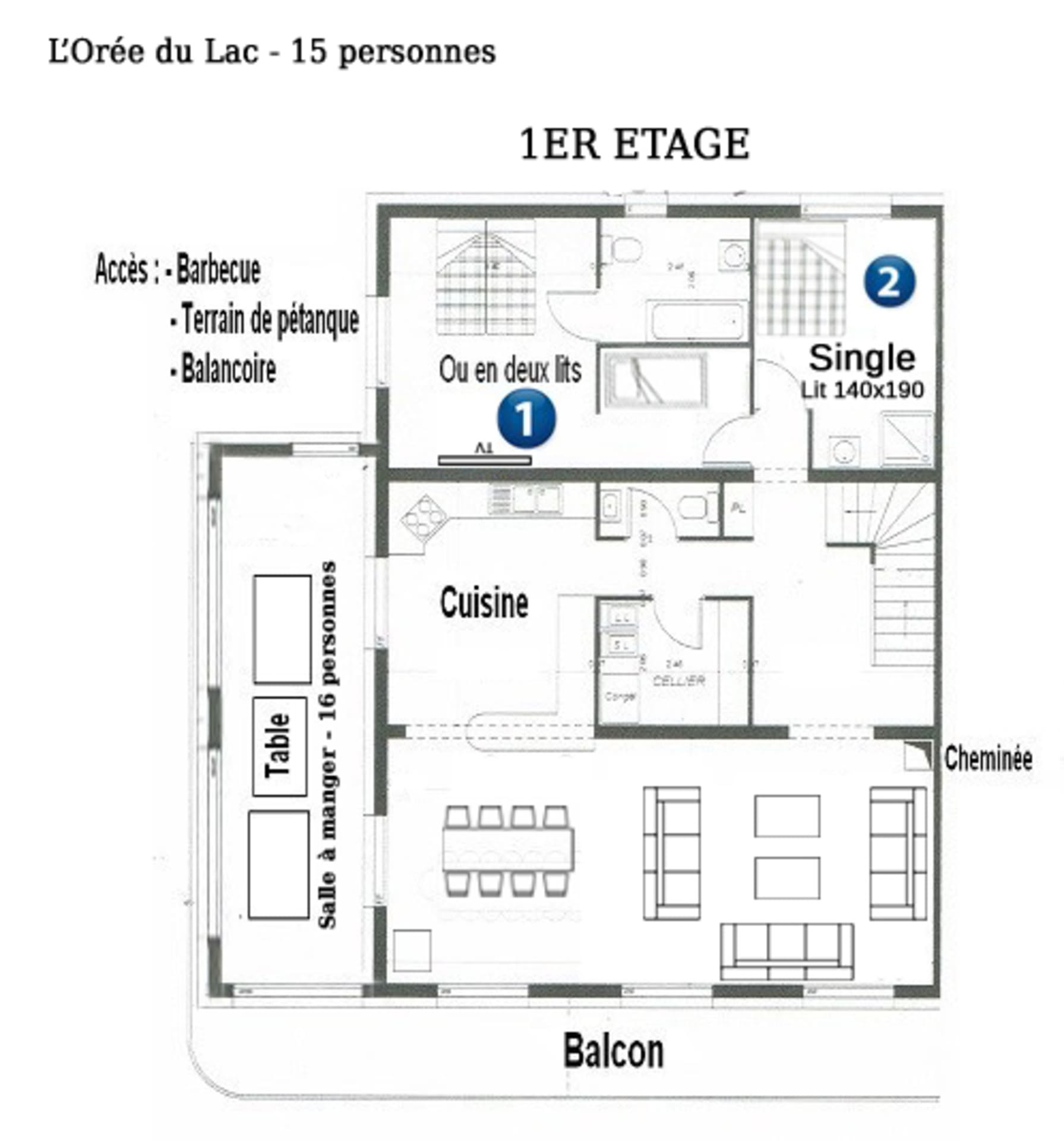Chalet l'orée du lac, 1er étage, Châtel Vonnes