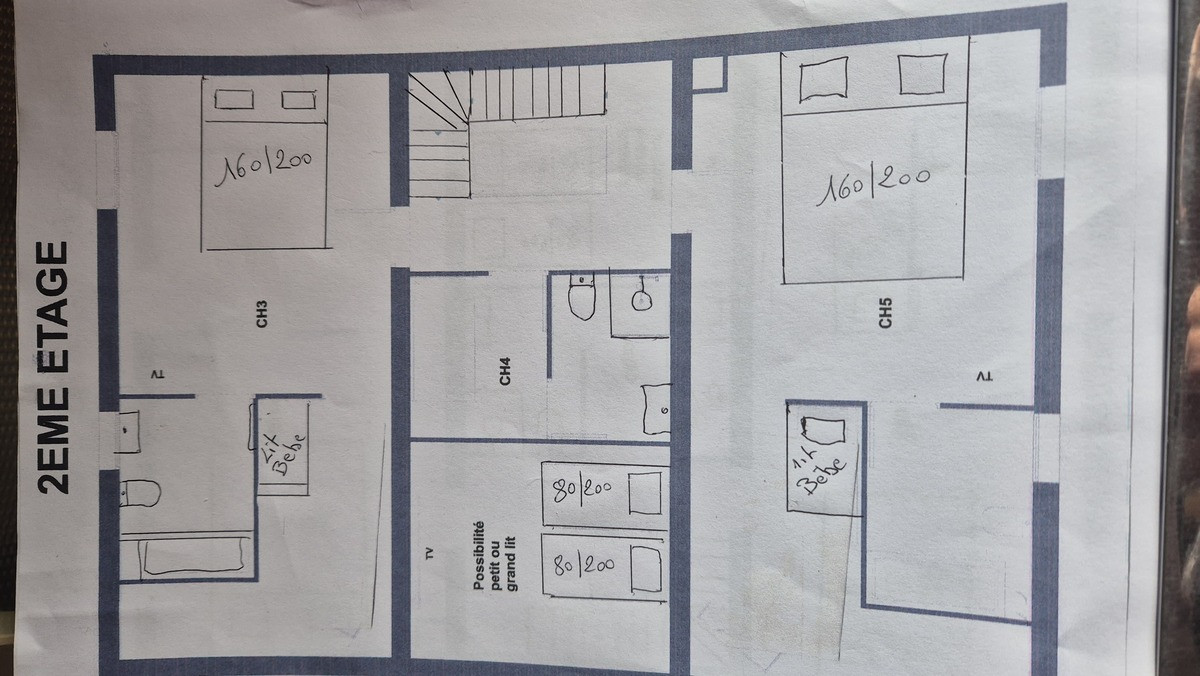 Chalet L'Orée du lac, Second floor plan, Chatel, French-Swiss border Chalet L'Orée du lac, Second floor plan, Chatel, French-Swiss border