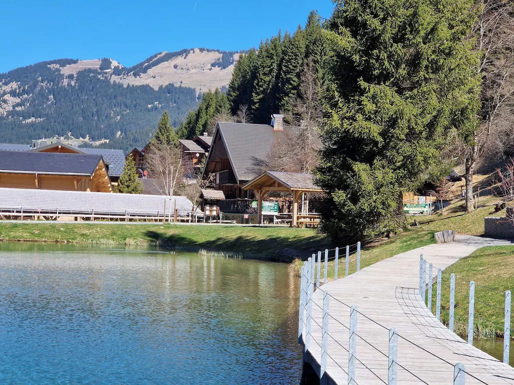 Chalet L'Orée du lac, Vue depuis le lac de Vonnes, Châtel, Vacances en famille