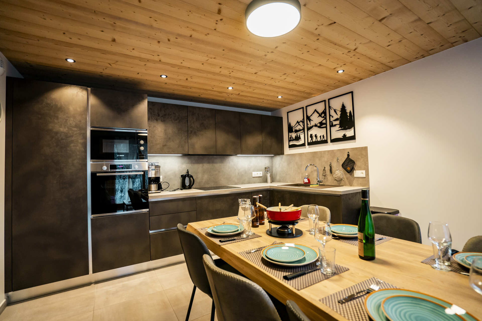 Chalet La Ferme de Delphine & François, cuisine, Châtel ski neige montagne vacances Alpes