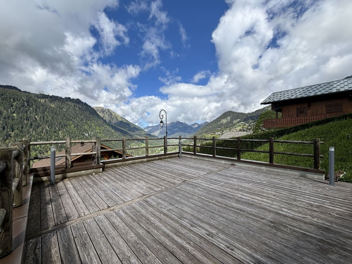 Chalet La Folie for holiday rental in Chatel, sunny patio