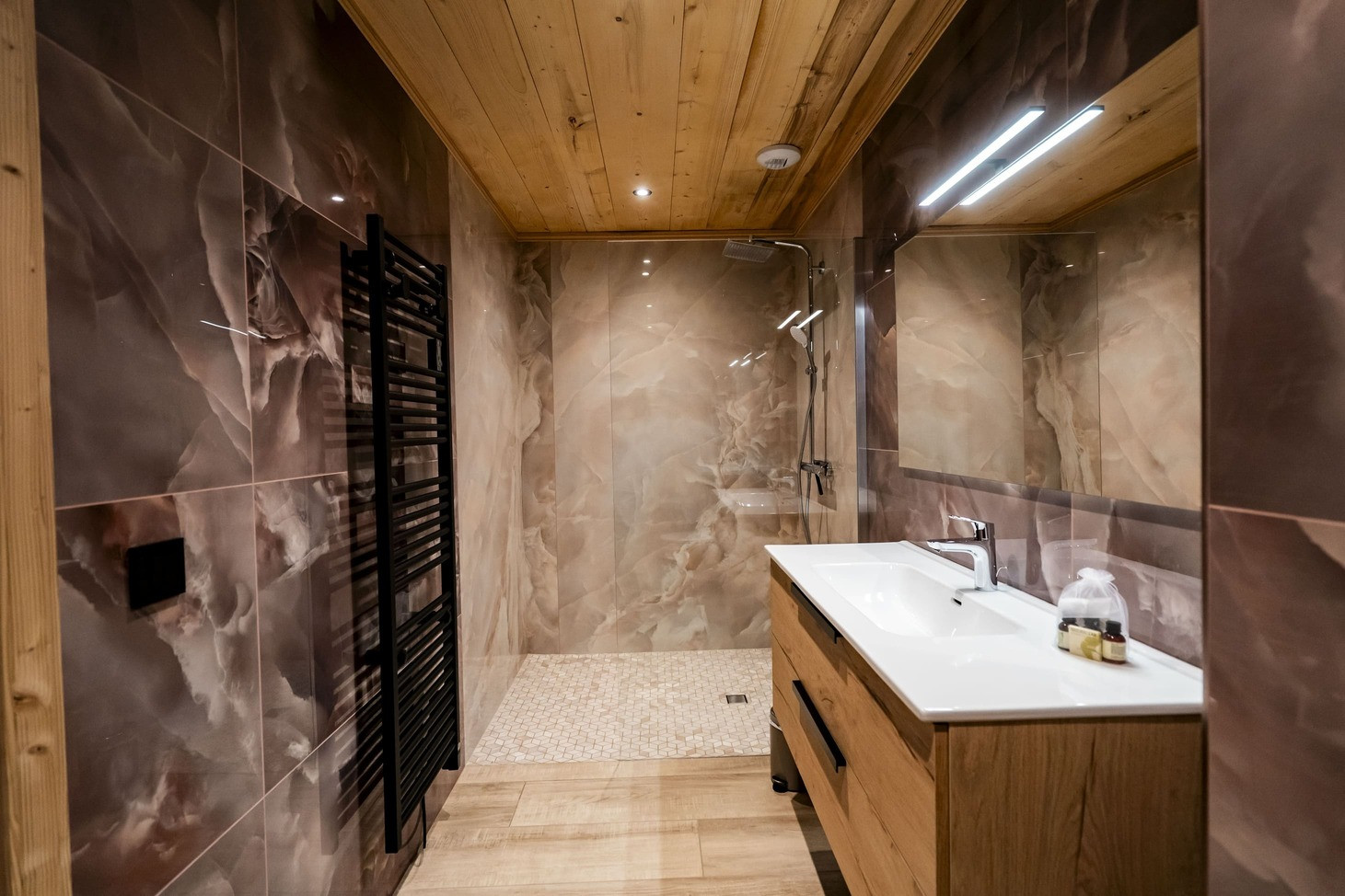Chalet Laurentine, salle de douche, Châtel vacances ski neige soleil