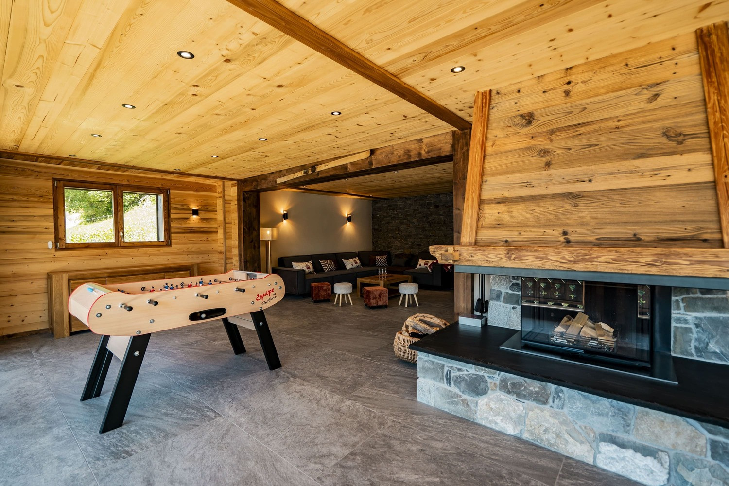 Chalet Laurentine, salon, Châtel ski neige soleil