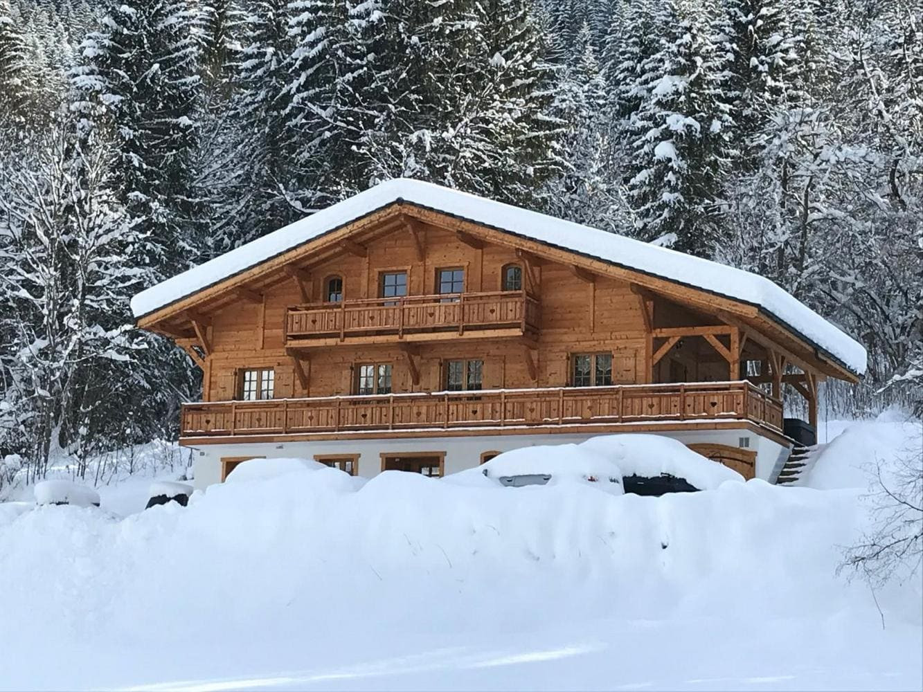 Chalet le Refuge, the chalet in winter, Châtel
