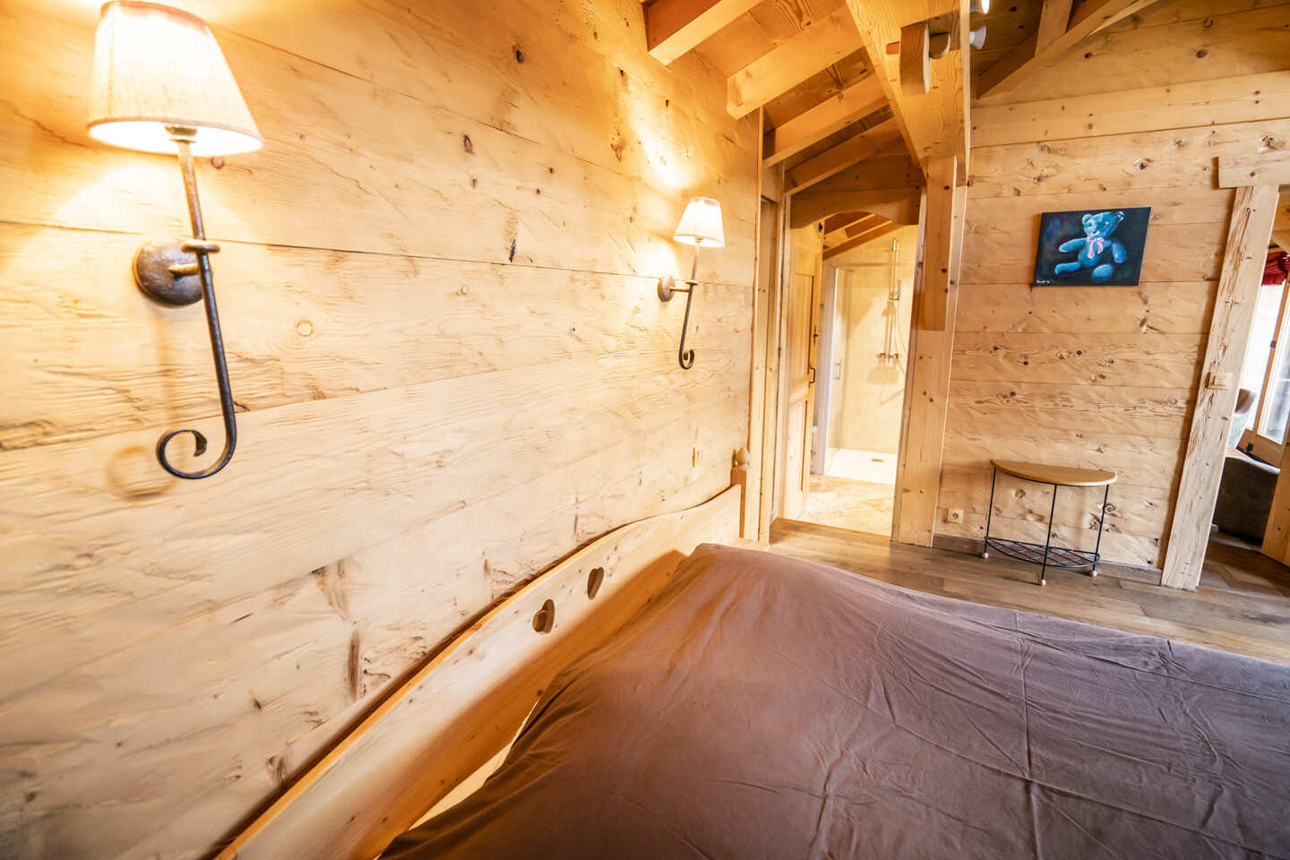 Chalet Lou Bochu, chambre lit double, Châtel Haute-Savoie