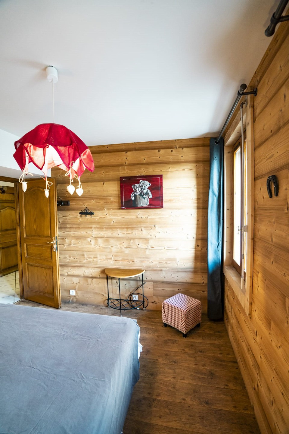 Chalet Lou Bochu, chambre lit double, Châtel hiver ski