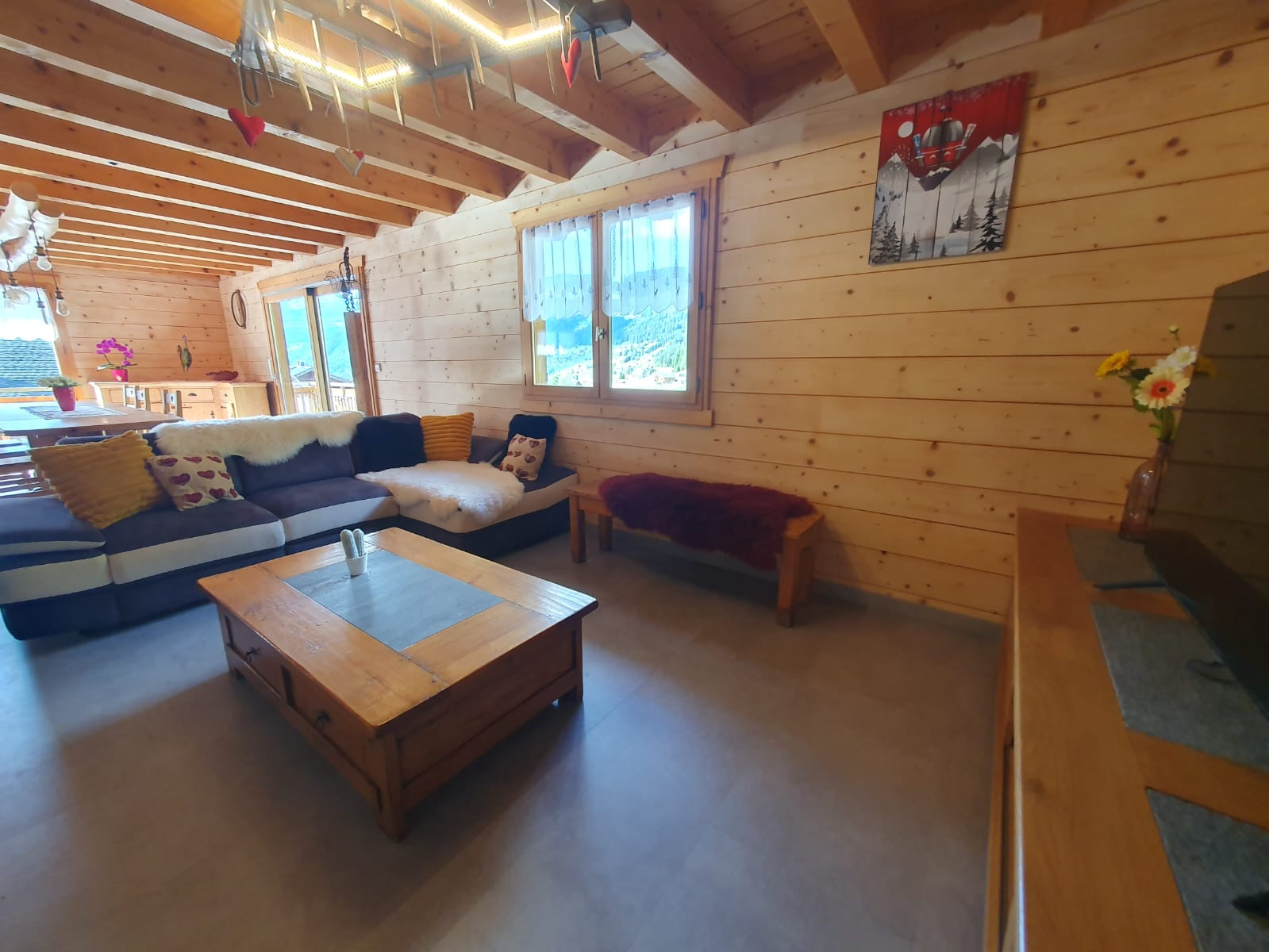 Chalet Lou Polaye Châtel, Living room, Holidays Friends