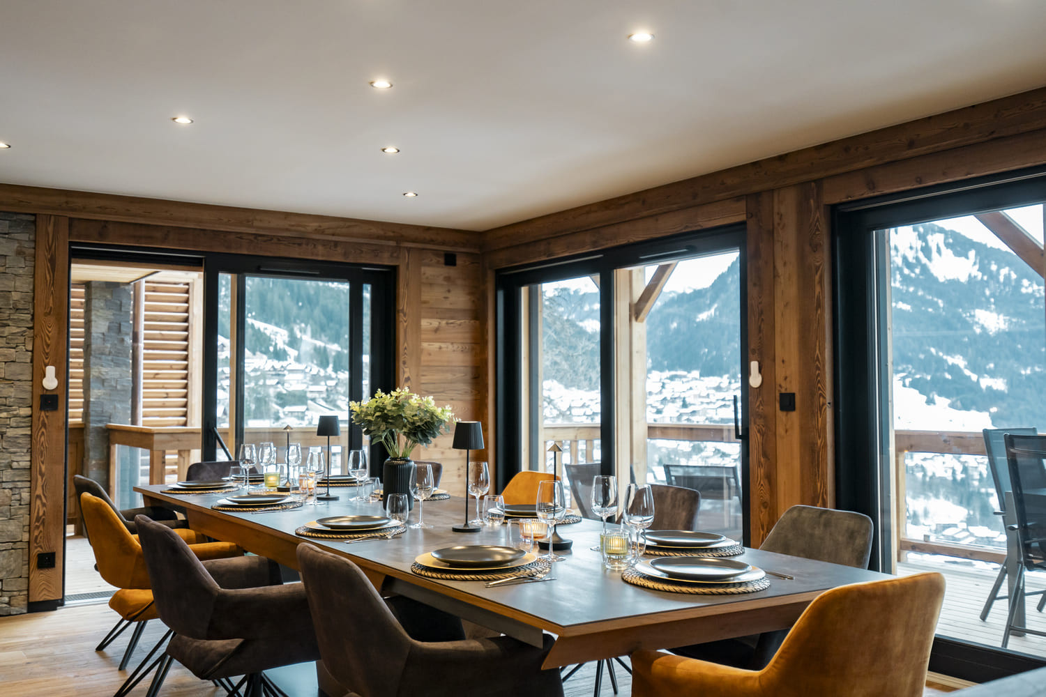 Chalet Vora Alpin, Living-room with dining-room and kitchen, Châtel Mountain view