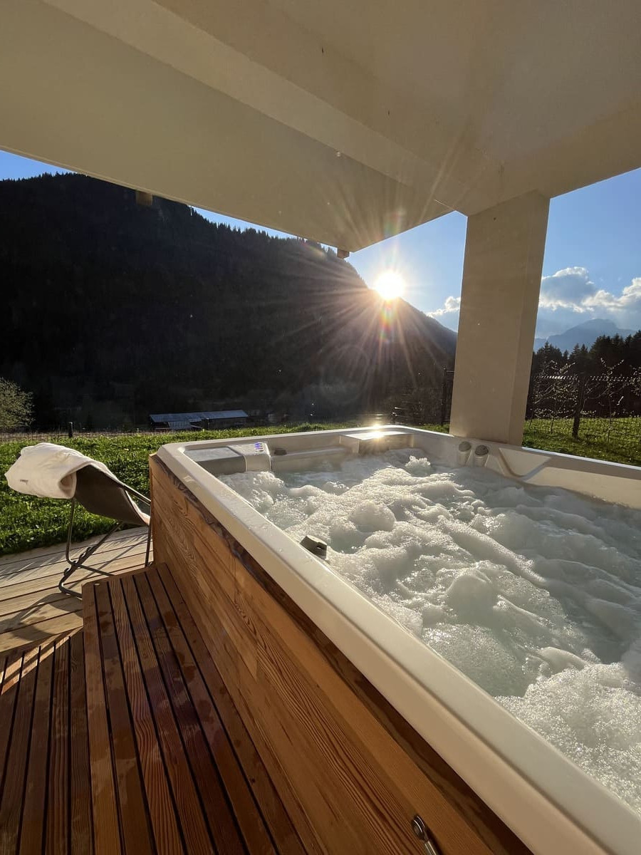 Alpaga C half-chalet in Châtel, apartment rental with outdoor jacuzzi	