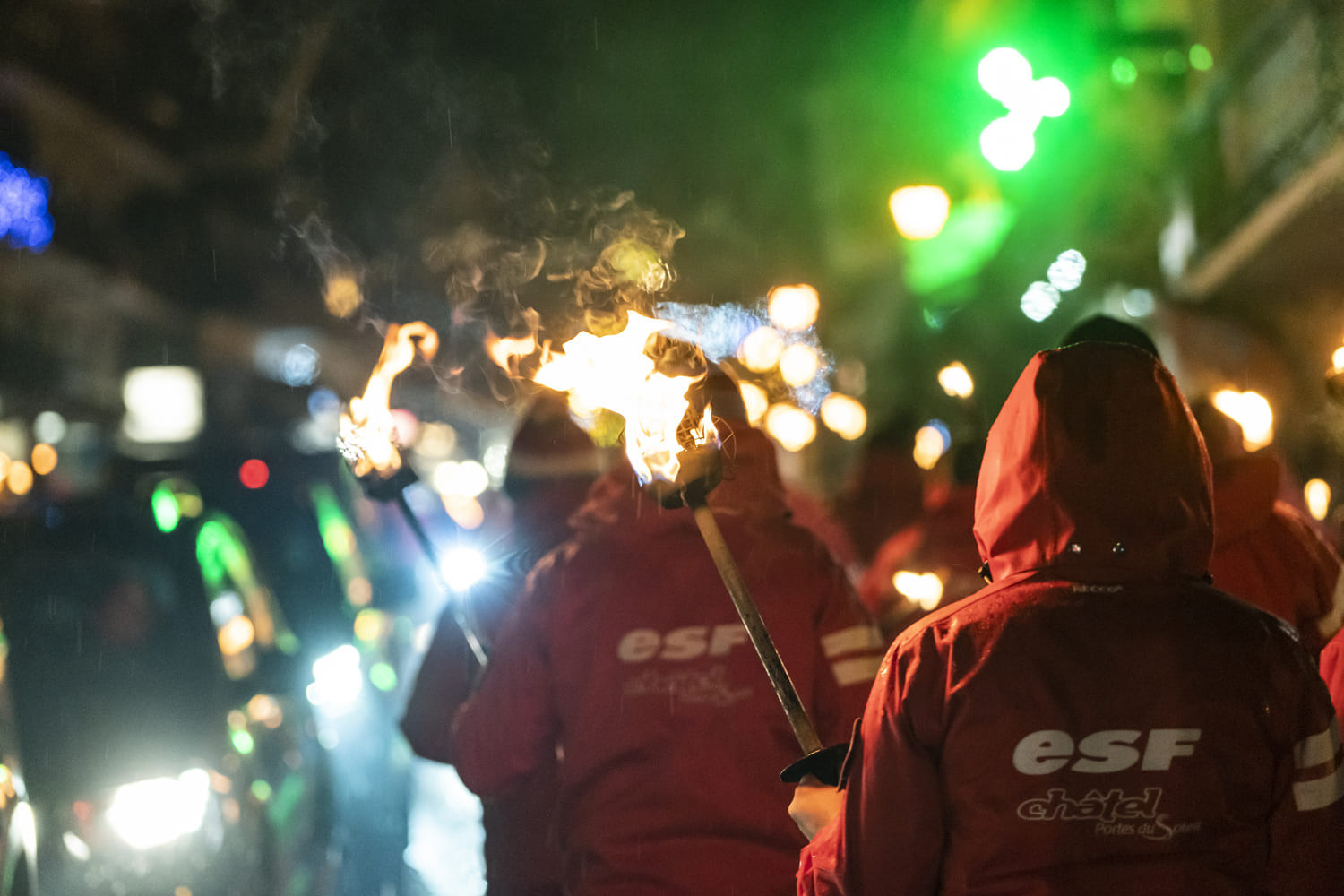 Descente aux Flambeaux Châtel Noel 