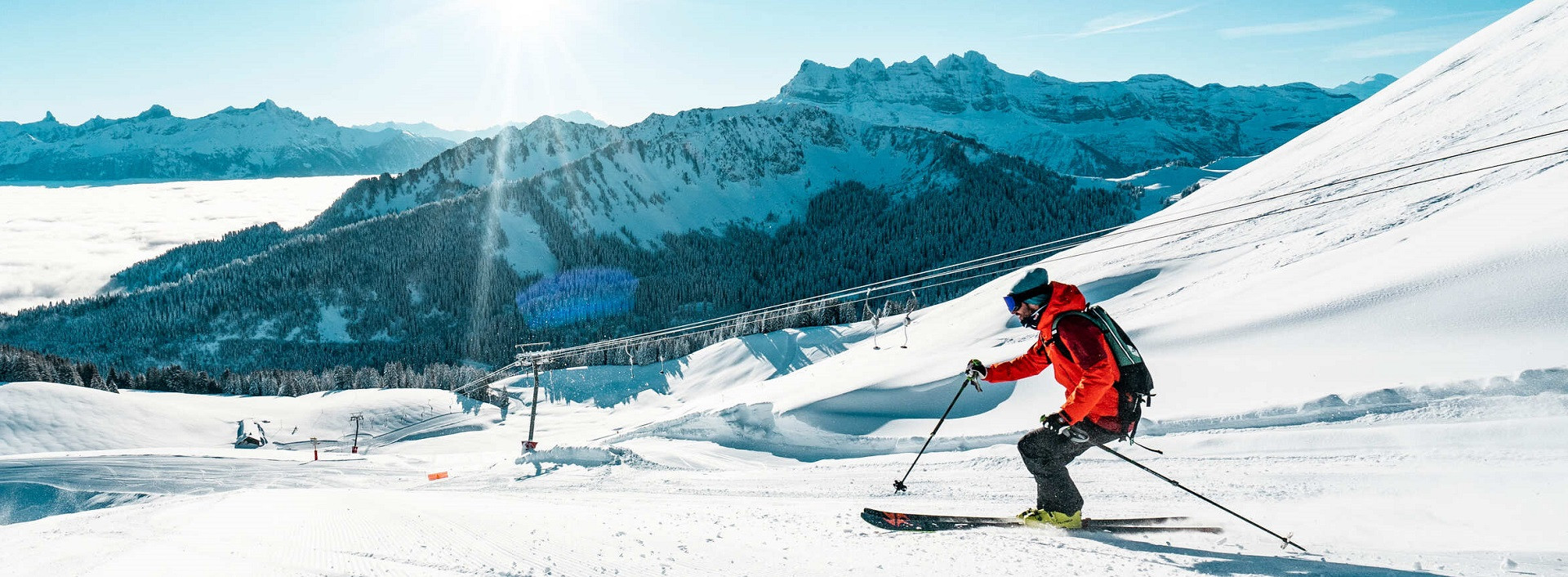 En hiver 2023 je skie à Châtel