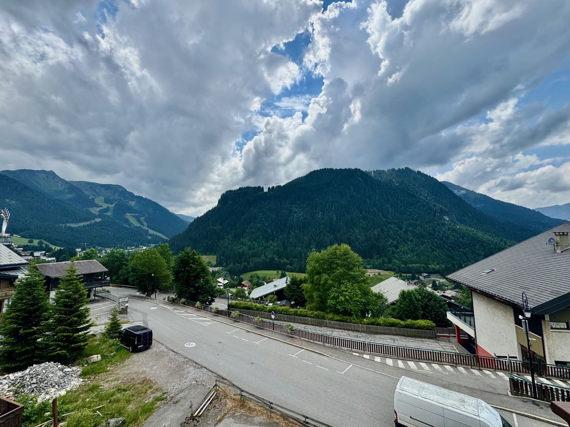 L'etincelle,  View from the balcony, Châtel Mountain Holiday