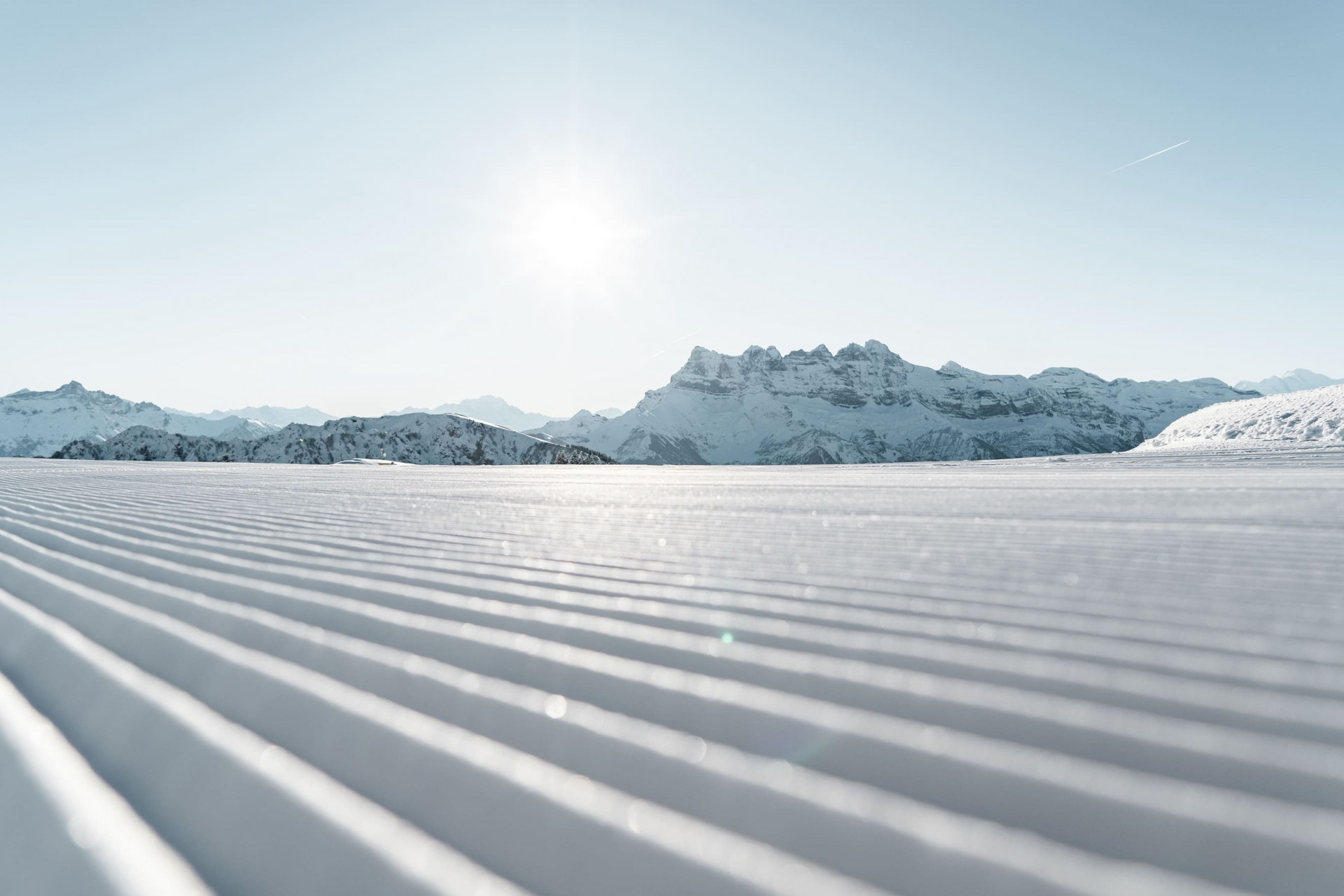 In Chatel, the ski slopes are prepared everyday