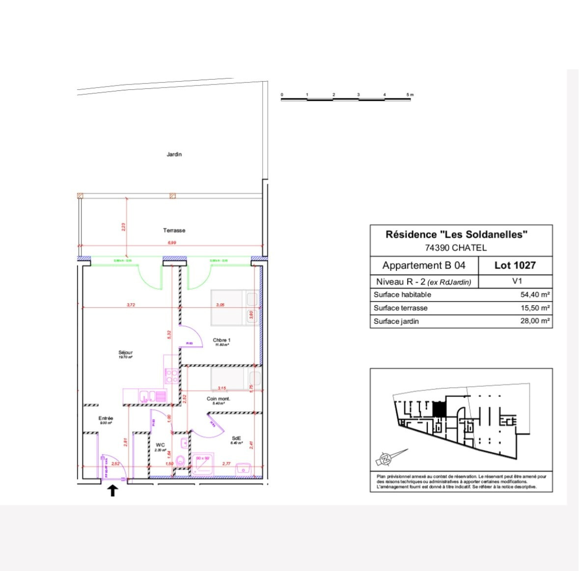 Les Soldanelles, apartment 4B, Chatel, Map of the apartment, Raclette party